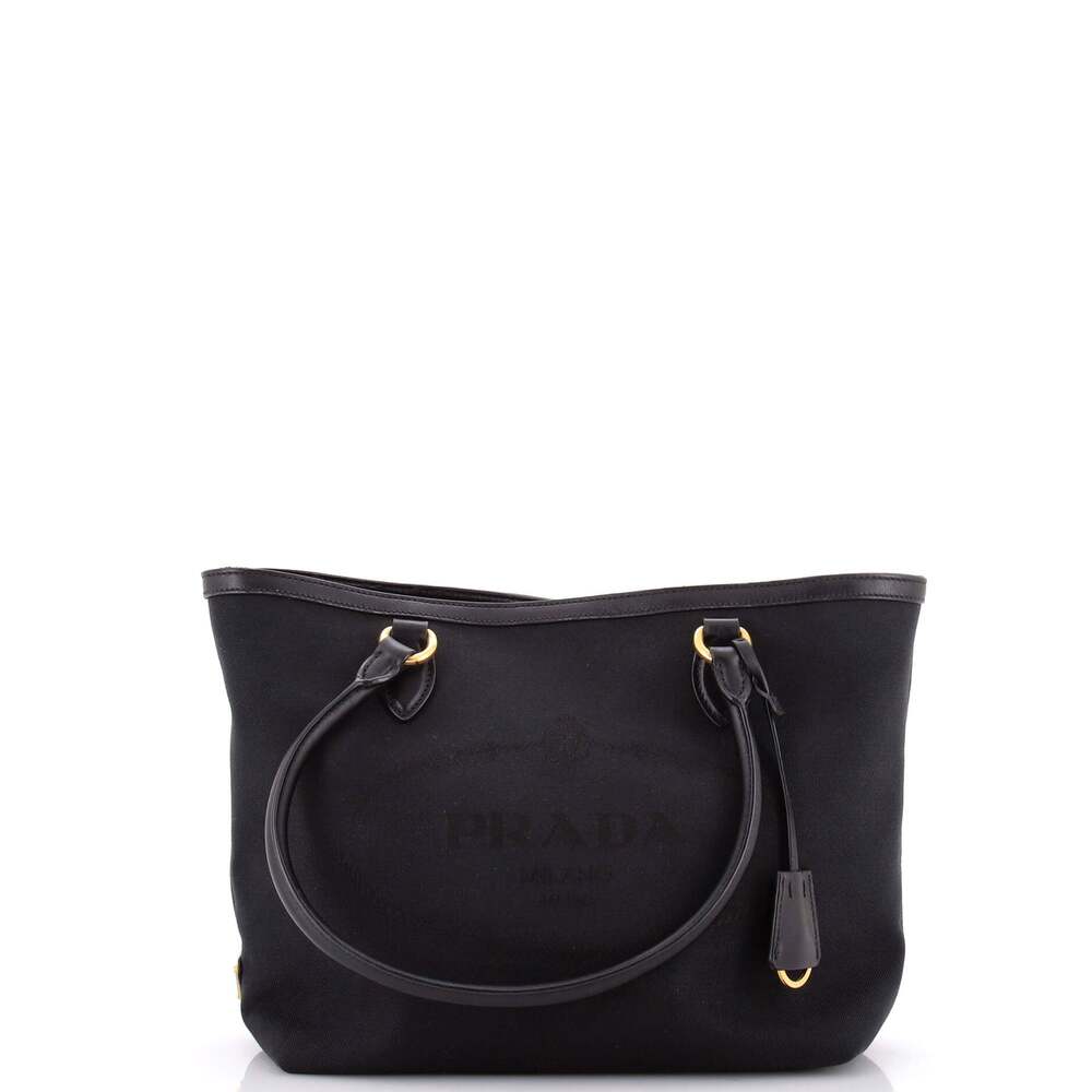 Prada Logo Open Tote Canvas Small #269734P85B
